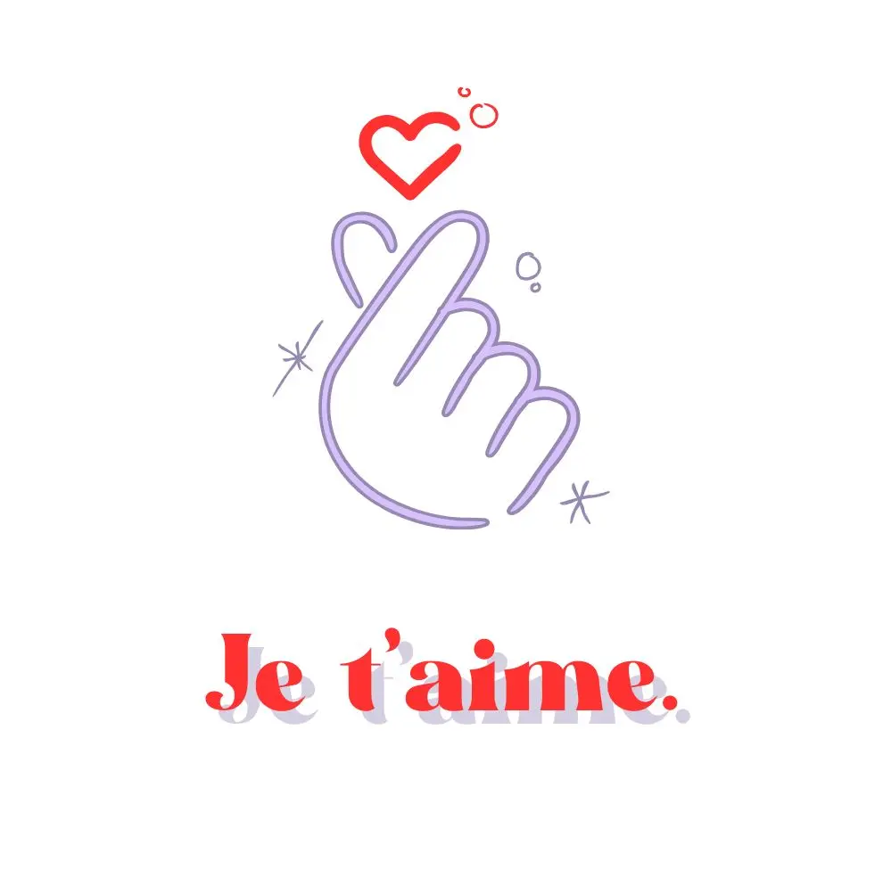 Mug Saint-Valentin Je t'aime violet rouge
