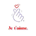 Mug Saint-Valentin Je t'aime violet rouge