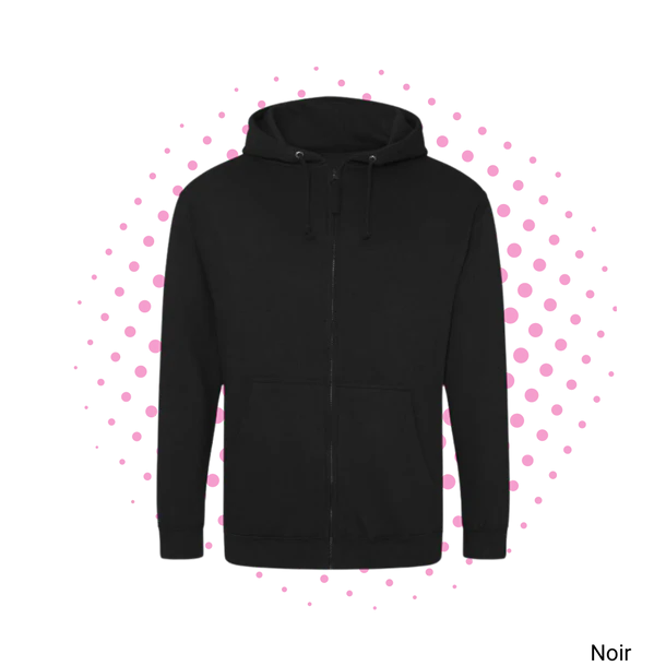 Sweat zippé à capuche DTF